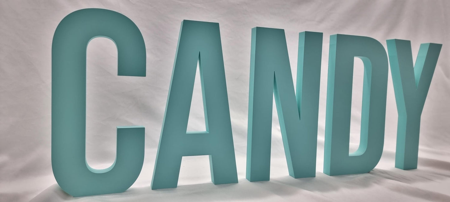 Standing Sign Letters 1in Thick Indoor Freestanding. Bright Colors, Many Finishes, Freestanding. Make An Impact With Standing Sign Letters