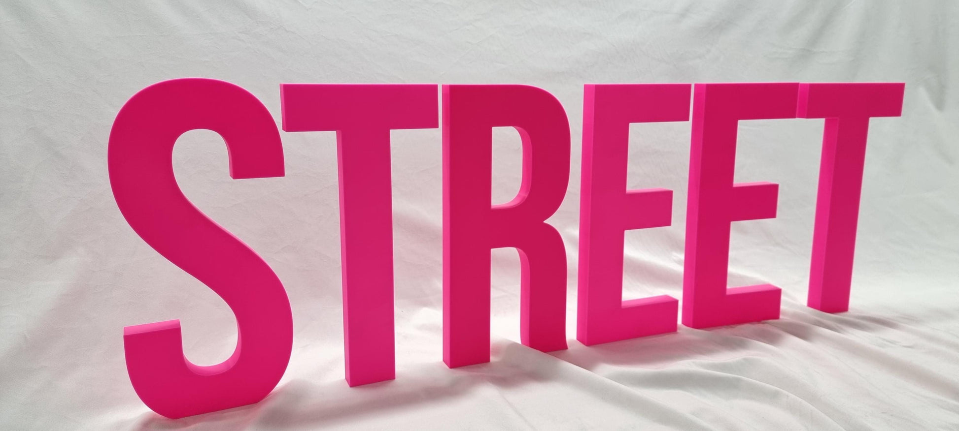 Standing Sign Letters 1in Thick Indoor Freestanding. Bright Colors, Many Finishes, Freestanding. Make An Impact With Standing Sign Letters