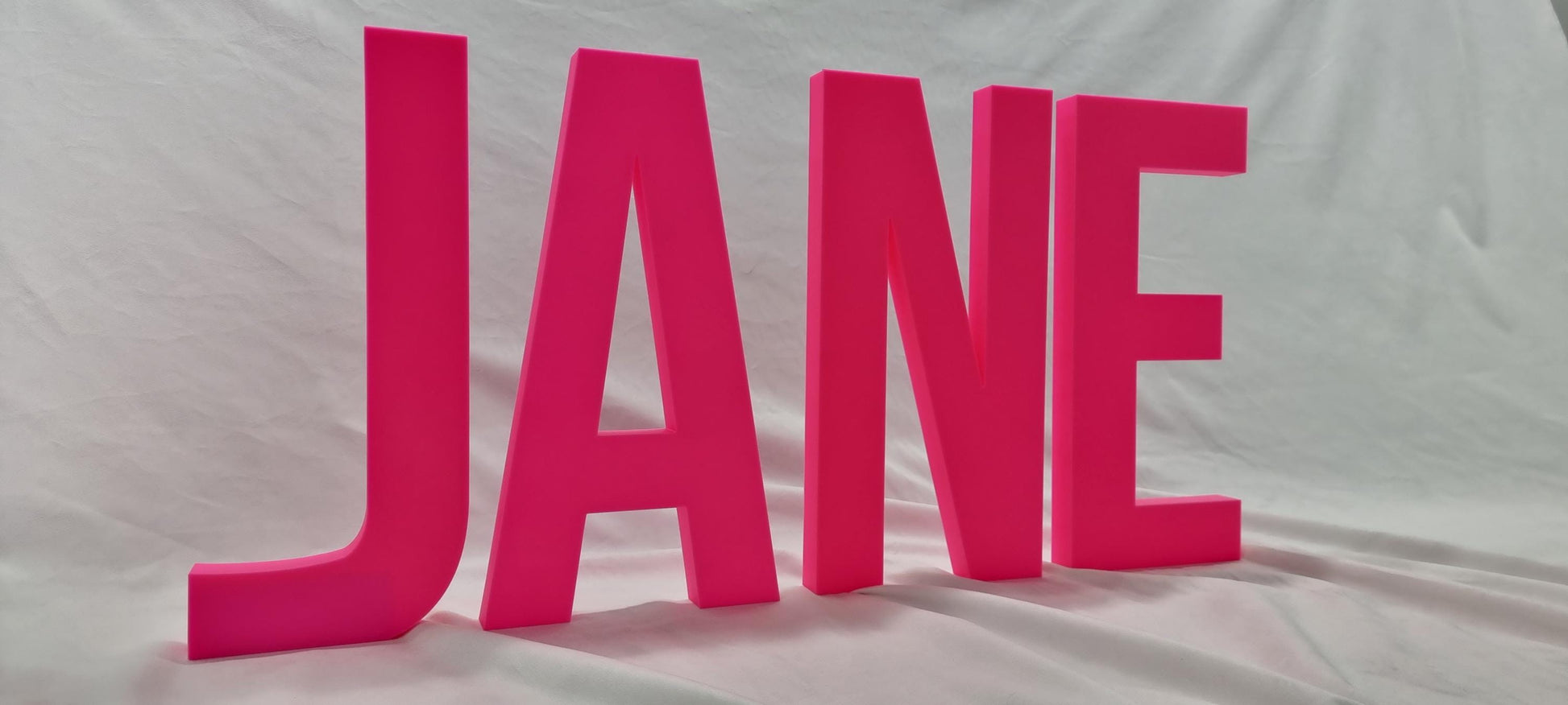 Standing Sign Letters 1in Thick Indoor Freestanding. Bright Colors, Many Finishes, Freestanding. Make An Impact With Standing Sign Letters