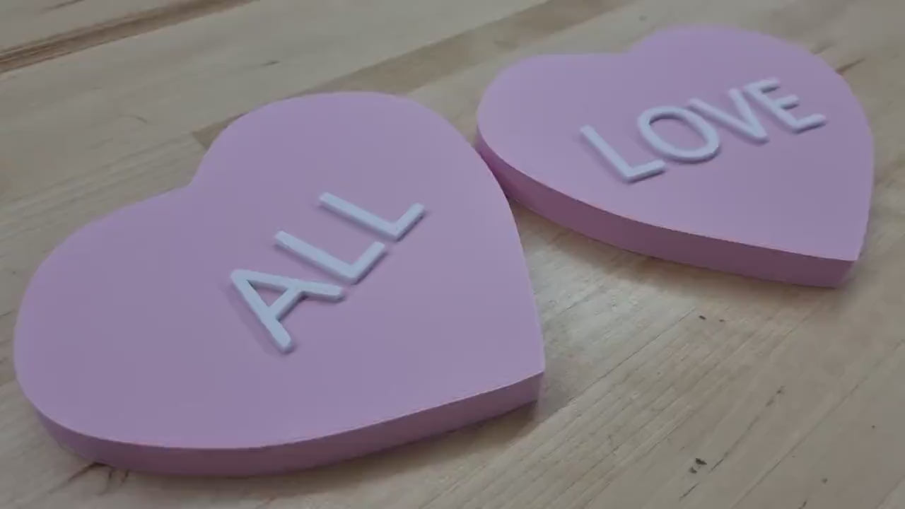 3D Custom Heart Wall Tiles In Tons of Sizes & Colors! 6in Wide, Set of 3. Create A Modern Wall With Easy On Off 3D Custom Heart Wall Tiles