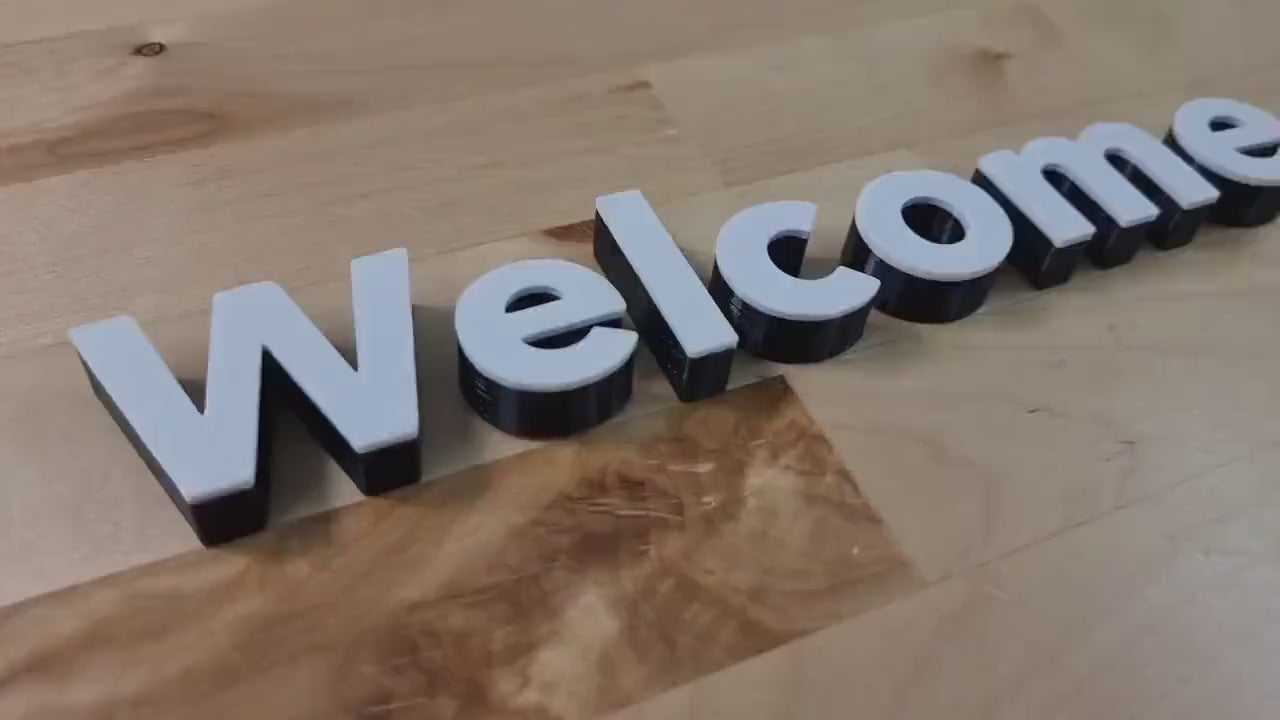 Totally Custom 2 Color 3D Outdoor Sign Letters. 2 Inch Thick, Any Font, Size or Color! Our 2 Color Indoor 3D Sign Letters Make An Impact!