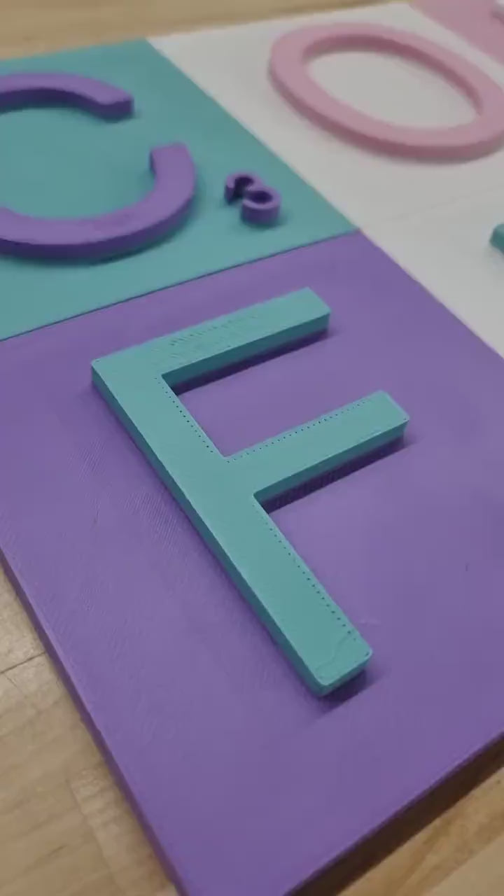 3D Effect Board Game Sign Letter Tiles - 7 Inch. Modern Look 3D Effect Sign Letter Tiles In Tons Of Colors!