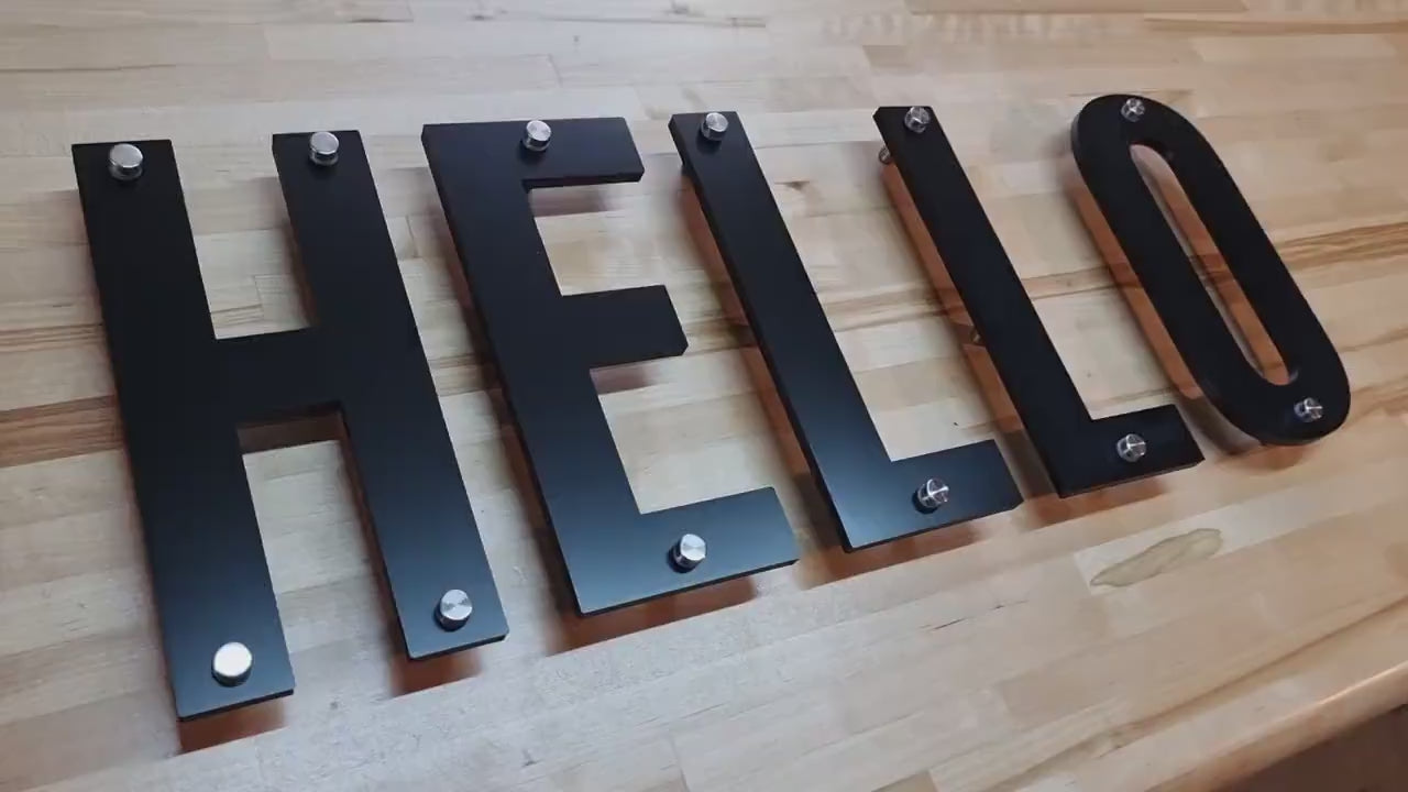 Totally Custom Indoor Sign Letters (1/3in, Standoff Mount). Any Font, Size Or Color. Stunning Standoff Sign Letters For Business & More!