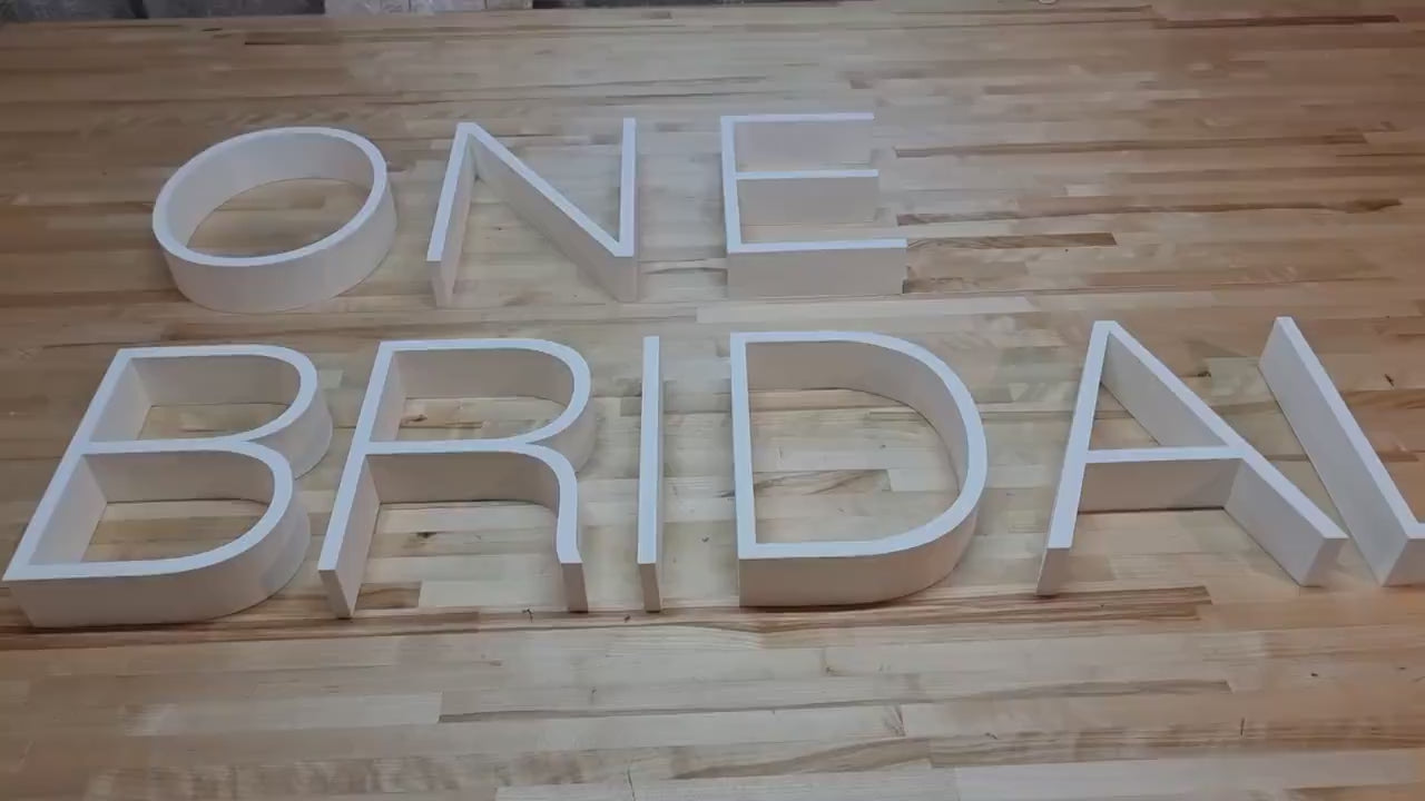 Totally Custom 2 Inch Thick 3D Sign Letters. Any Font, Size or Color! Indoor. Our 3D Sign Letters Make An Impact