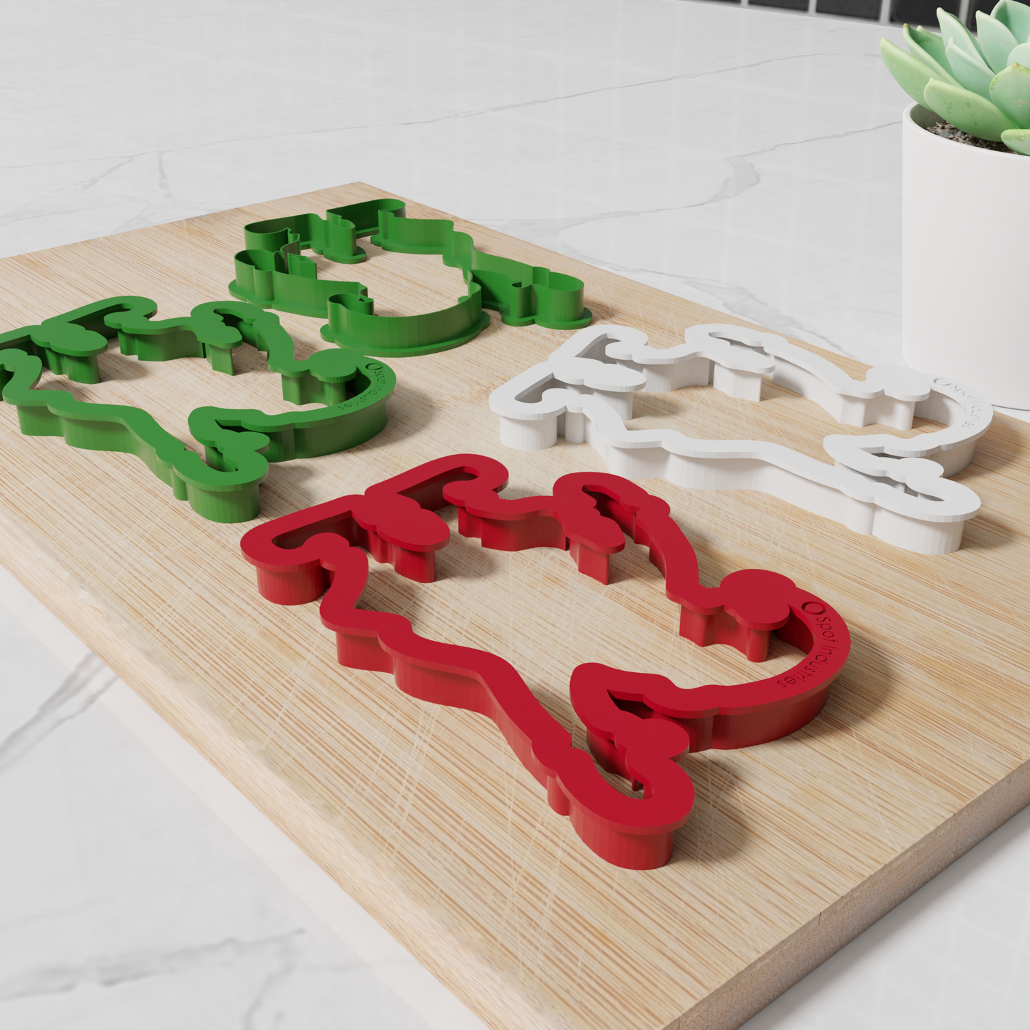 Easy Hold Santa Cookie Cutter Set For Kids & Adults! Custom Sizes, Multiple Colors. Work As Clay Cutter And Fondant Cutter Too!
