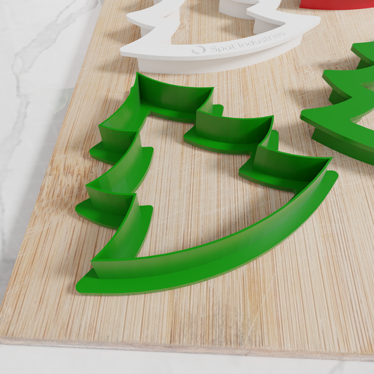 Easy Grip Christmas Tree Cookie Cutter Set For Kids & Adults! Custom Sizes, Multiple Colors. Work As Clay Cutter And Fondant Cutter Too!