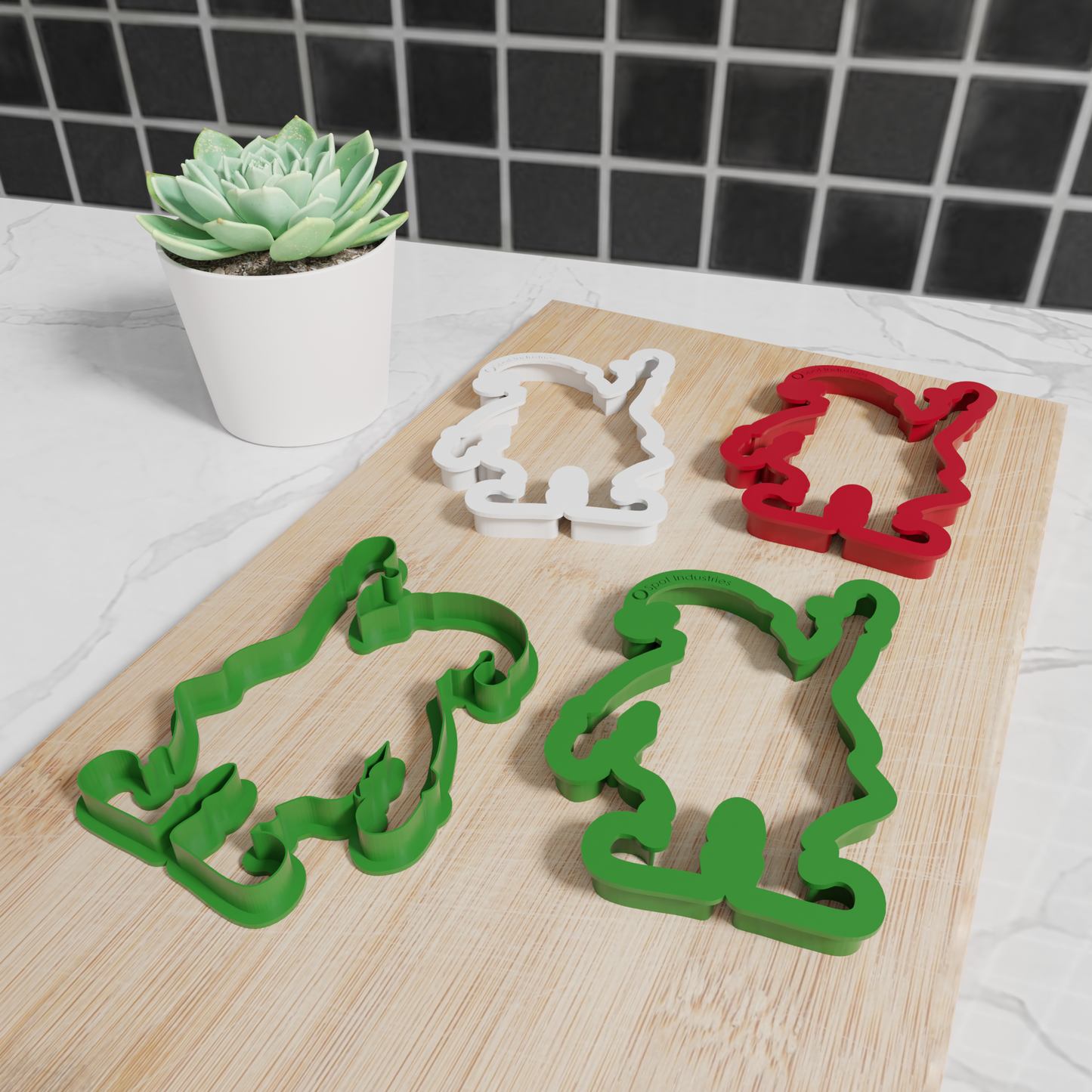 Easy Hold Santa Cookie Cutter Set For Kids & Adults! Custom Sizes, Multiple Colors. Work As Clay Cutter And Fondant Cutter Too!