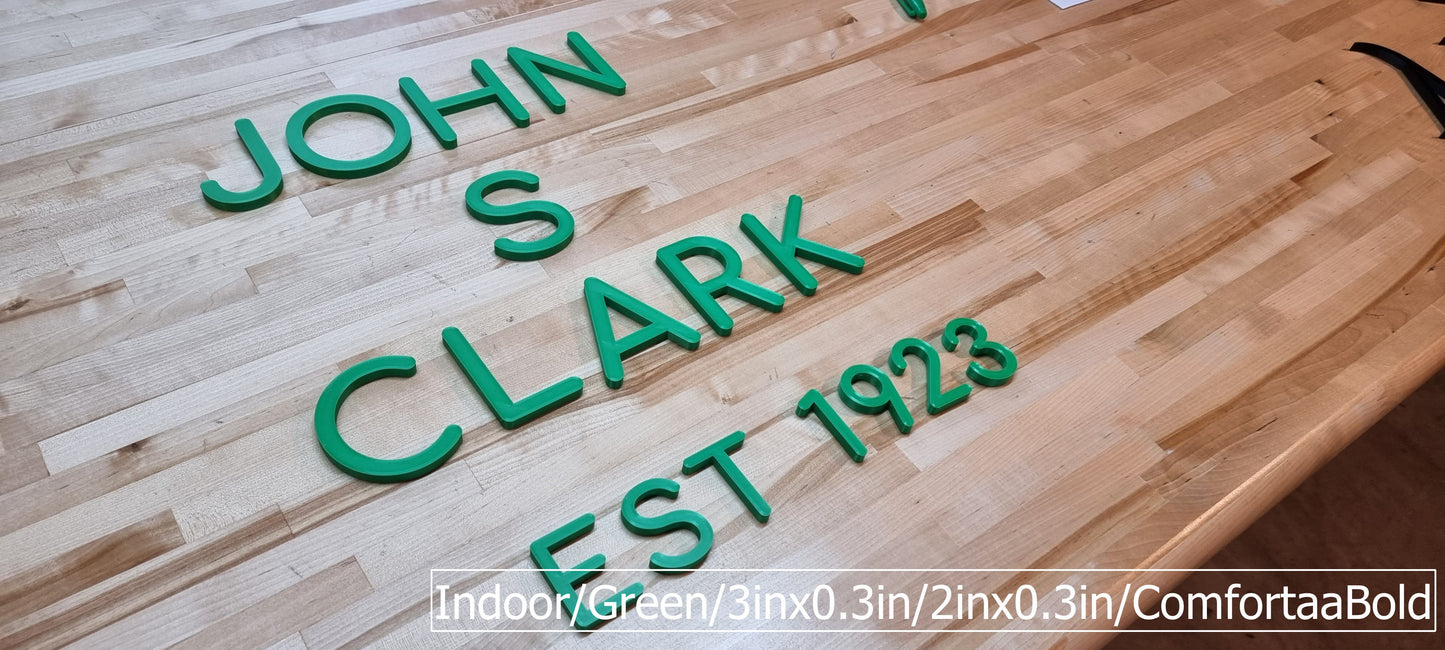Totally Custom Office Sign Letters - 1/3 Inch Thick. Any Font, Size Or Color. Perfect Office Sign For Reception Area, Lobby, Meeting Rooms & More!