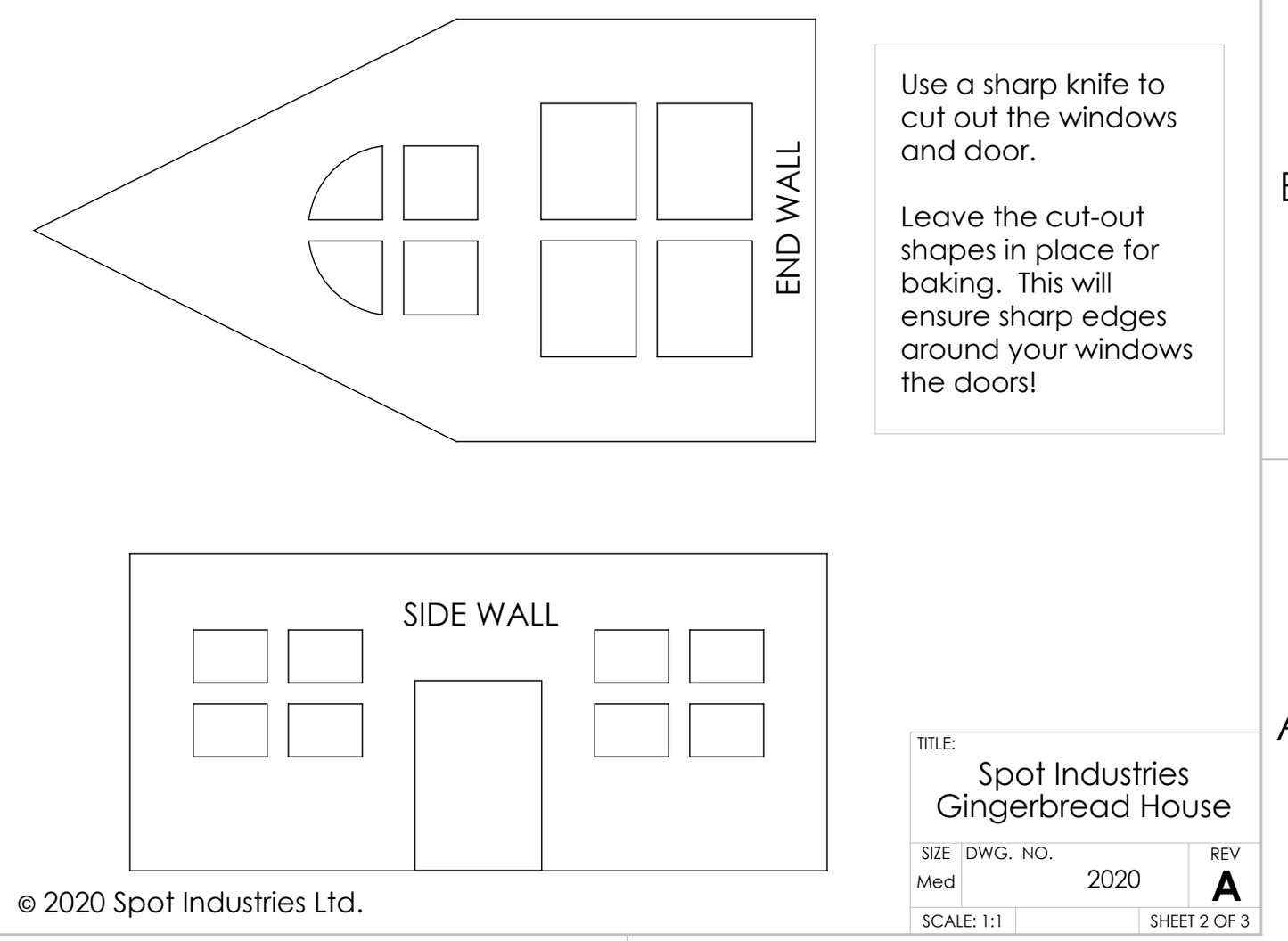 Easy Gingerbread House Pattern Kit For Kids and Adults. Do It Yourself Gingerbread House Cutters For A Fraction Of The Price!