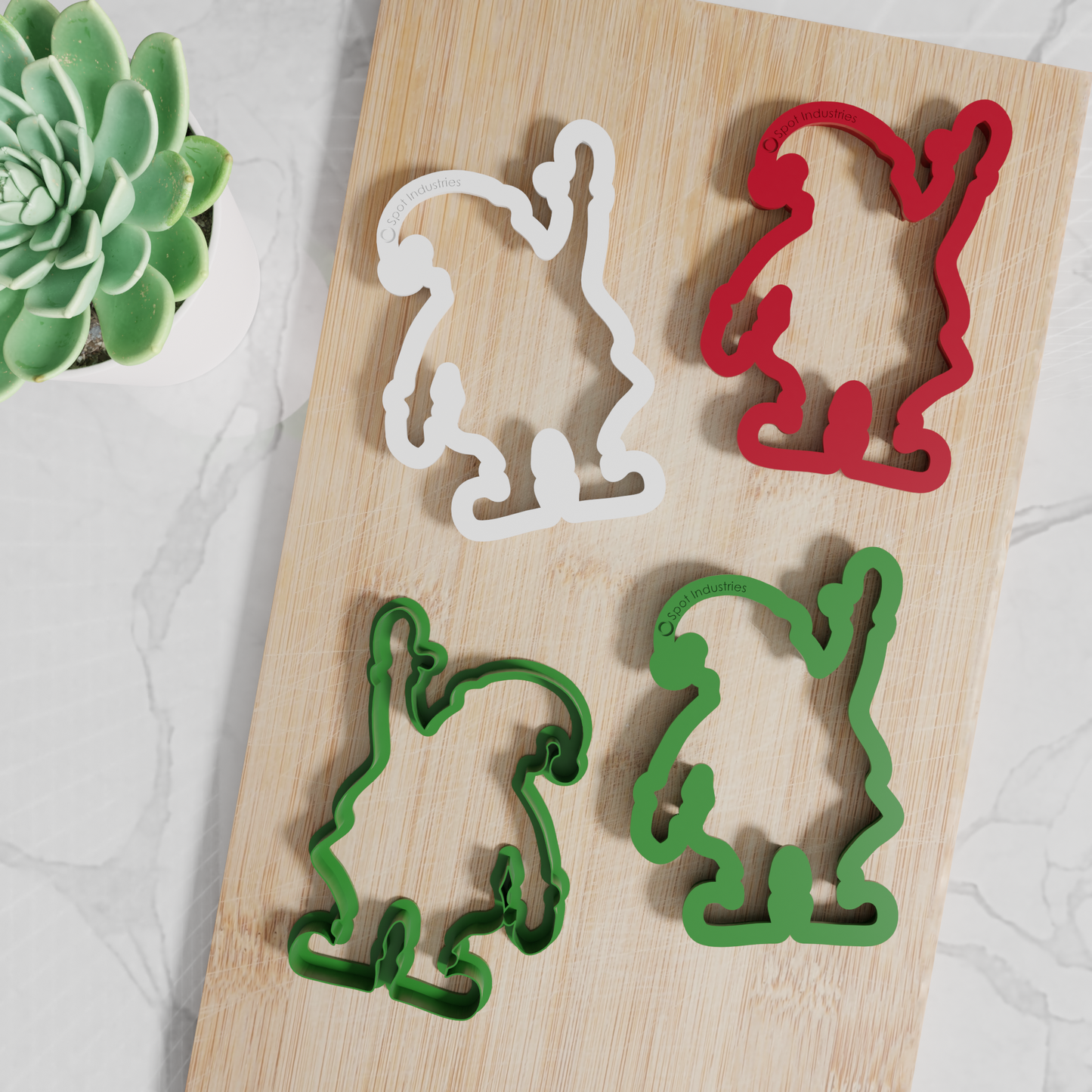 Easy Hold Santa Cookie Cutter Set For Kids & Adults! Custom Sizes, Multiple Colors. Work As Clay Cutter And Fondant Cutter Too!
