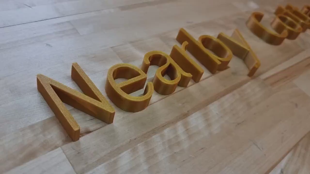Totally Custom 3D Outdoor Sign Letters. 1/2 Inch Thick, Any Font, Size or Color! Our 3D Sign Letters Make An Impact - Outdoor Safe!