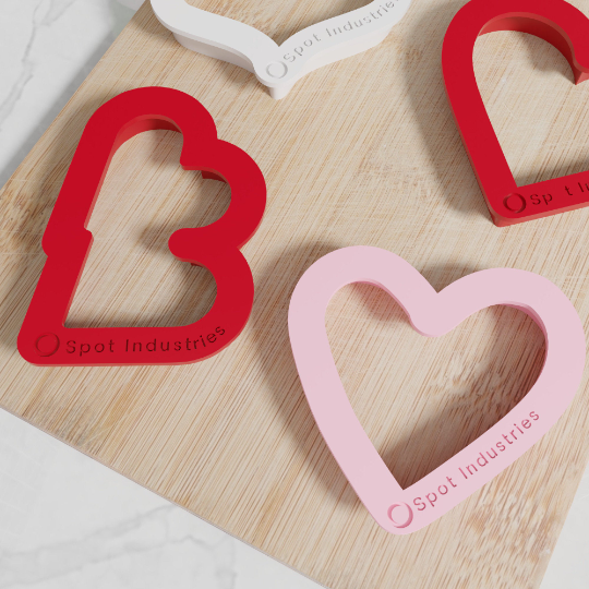 Valentines Cookie Cutters. Set of 6 Unique Heart Valentines Cookie Cutters. Modern Designs, Four Sizes, Tons of Colors!