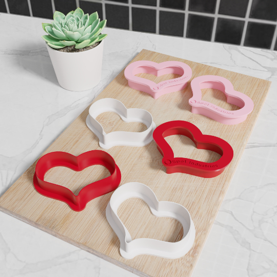 Heart Shape Cookie Cutter Set. Multiple Sizes And Colors. Matches Our Other Heart Shape Cookie Cutters
