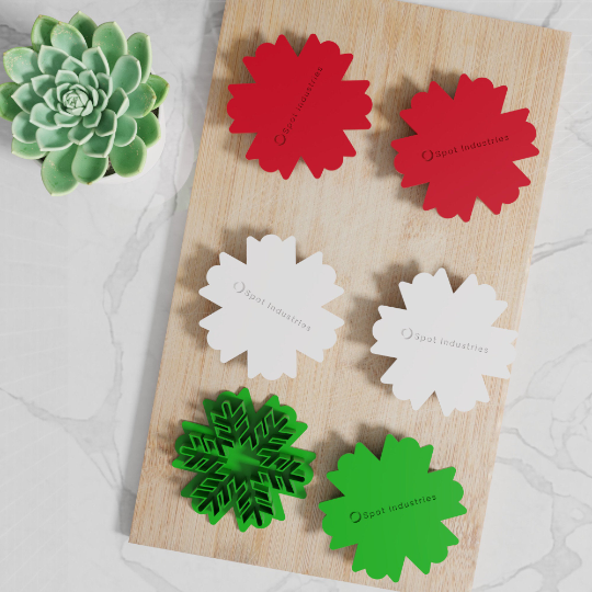 Snowflake Cookie Cutter Set. Multiple Sizes And Colors For Great Snowflake Cookies. Matches Our Other Christmas Cutters!