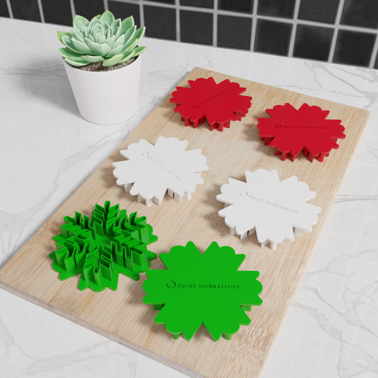 Snowflake Cookie Cutter Set. Multiple Sizes And Colors For Great Snowflake Cookies. Matches Our Other Christmas Cutters!