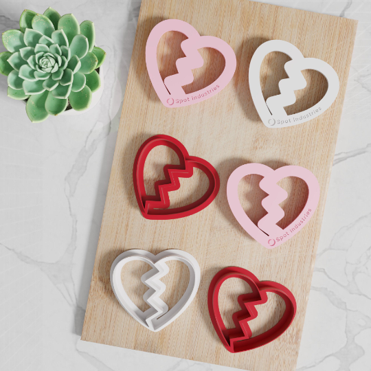 Broken Heart Cookie Cutters. Tons Of Sizes And Colors. Great BFF Cookies With Broken Heart Cookie Cutter!