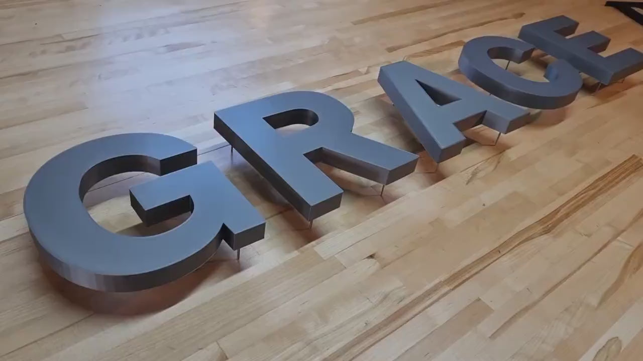 Totally Custom 3D Indoor Sign Letters (Stud Mount). 1 Inch Thick, Any Font, Size or Color! Our 3D Stud Mount Sign Letters Make An Impact