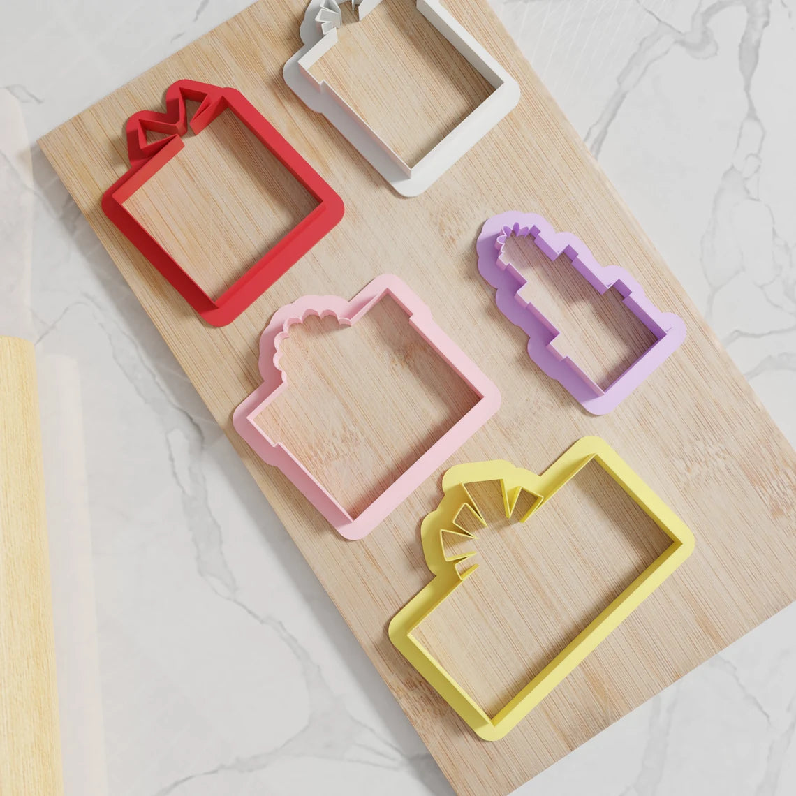Funky Modern Christmas Present Cookie Cutters. 5 Modern Christmas Present Cookie Cutters From 3 Inch to 8 Inch Height