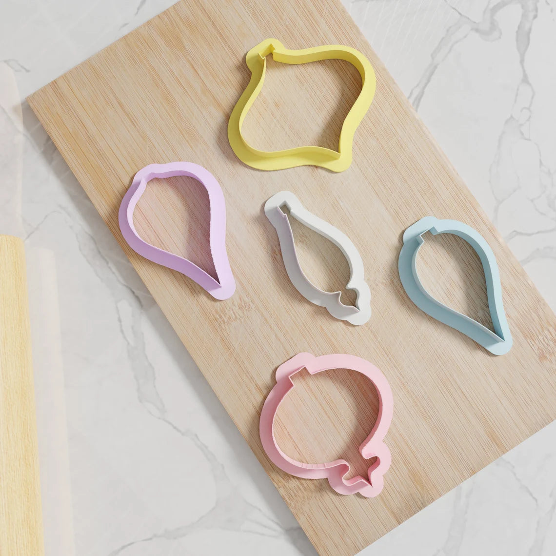 Retro Christmas Ornament Cookie Cutters. 5 Retro Christmas Ornament Cookie Cutters From 3 Inch to 8 Inch Height!