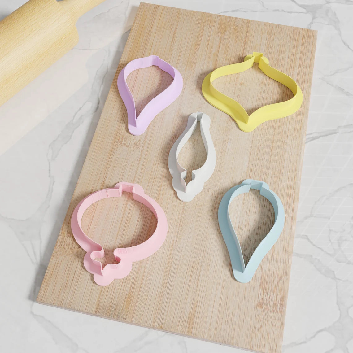 Retro Christmas Ornament Cookie Cutters. 5 Retro Christmas Ornament Cookie Cutters From 3 Inch to 8 Inch Height!