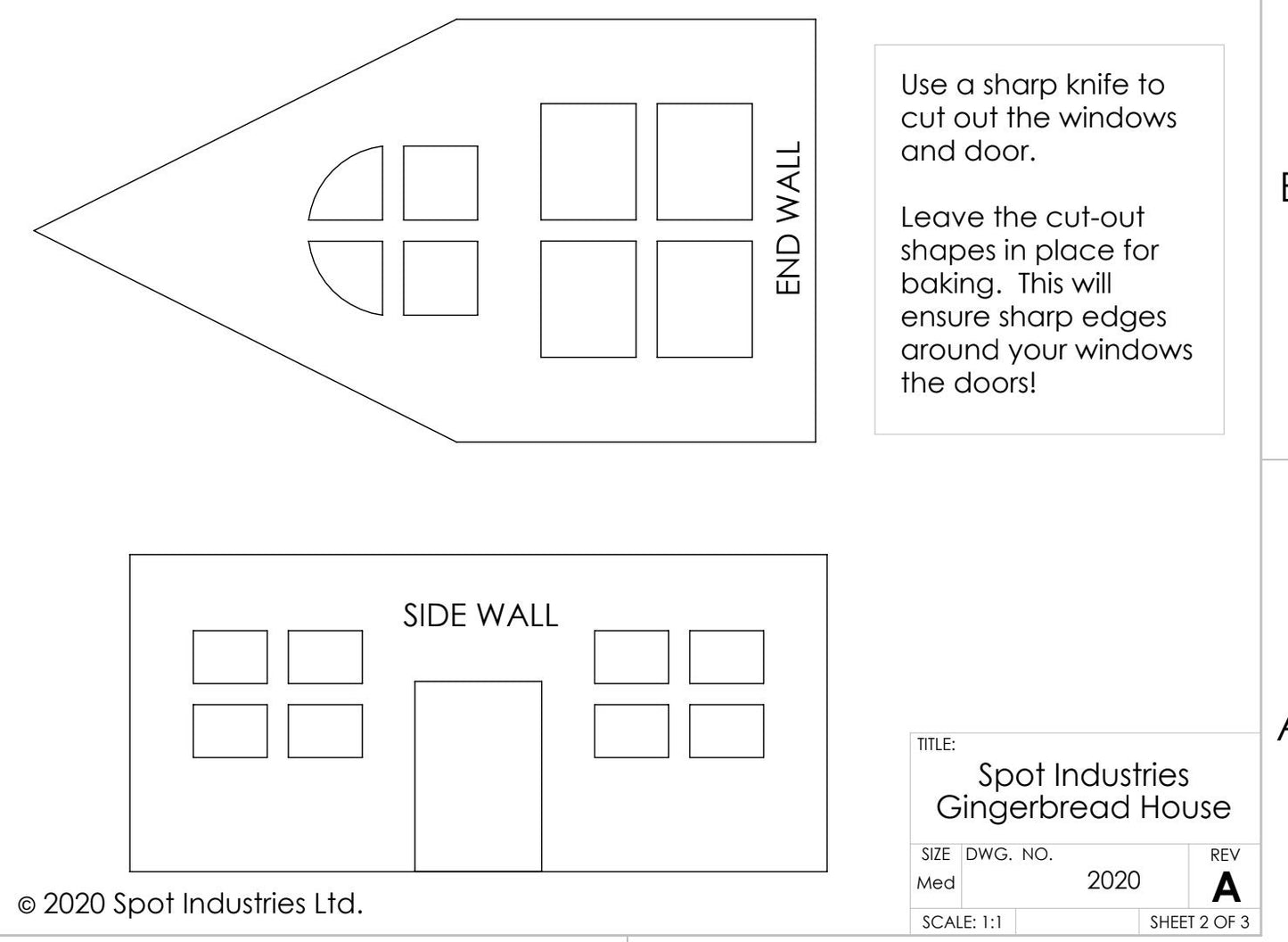 Christmas Gingerbread House Patterns In 4 Sizes. Gingerbread House Patterns From Tiny To Huge!
