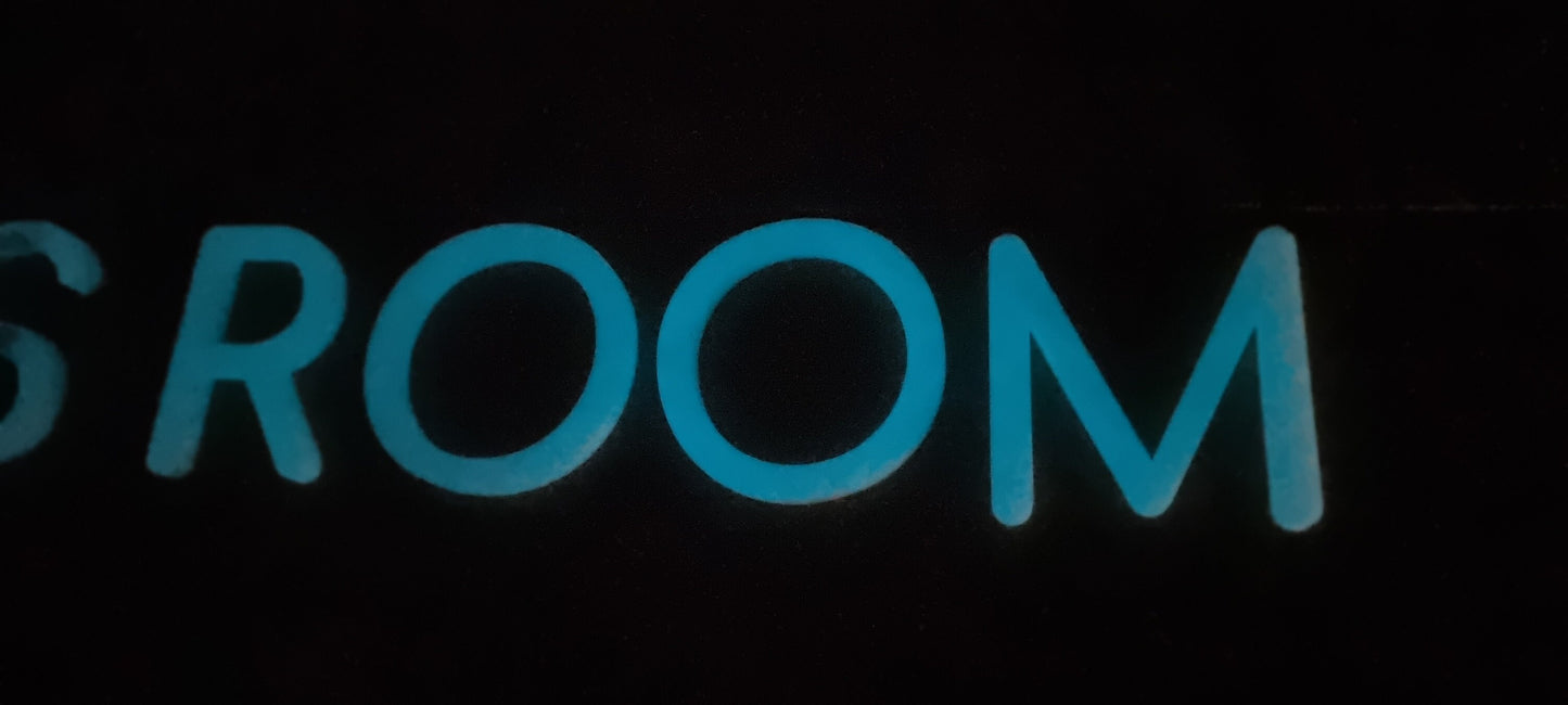 Glow In The Dark Custom Sign Letters. Any Font, Size Or Color. Perfect For Indoor Use at Home Or Any Occasion!