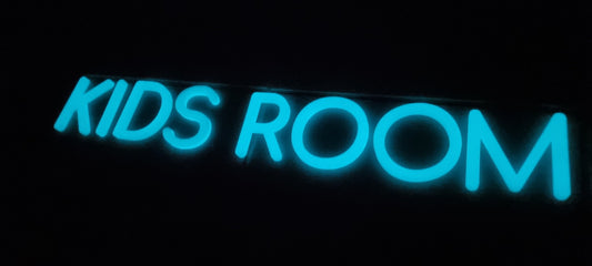 Glow In The Dark Custom Sign Letters. Any Font, Size Or Color. Perfect For Indoor Use at Home Or Any Occasion!