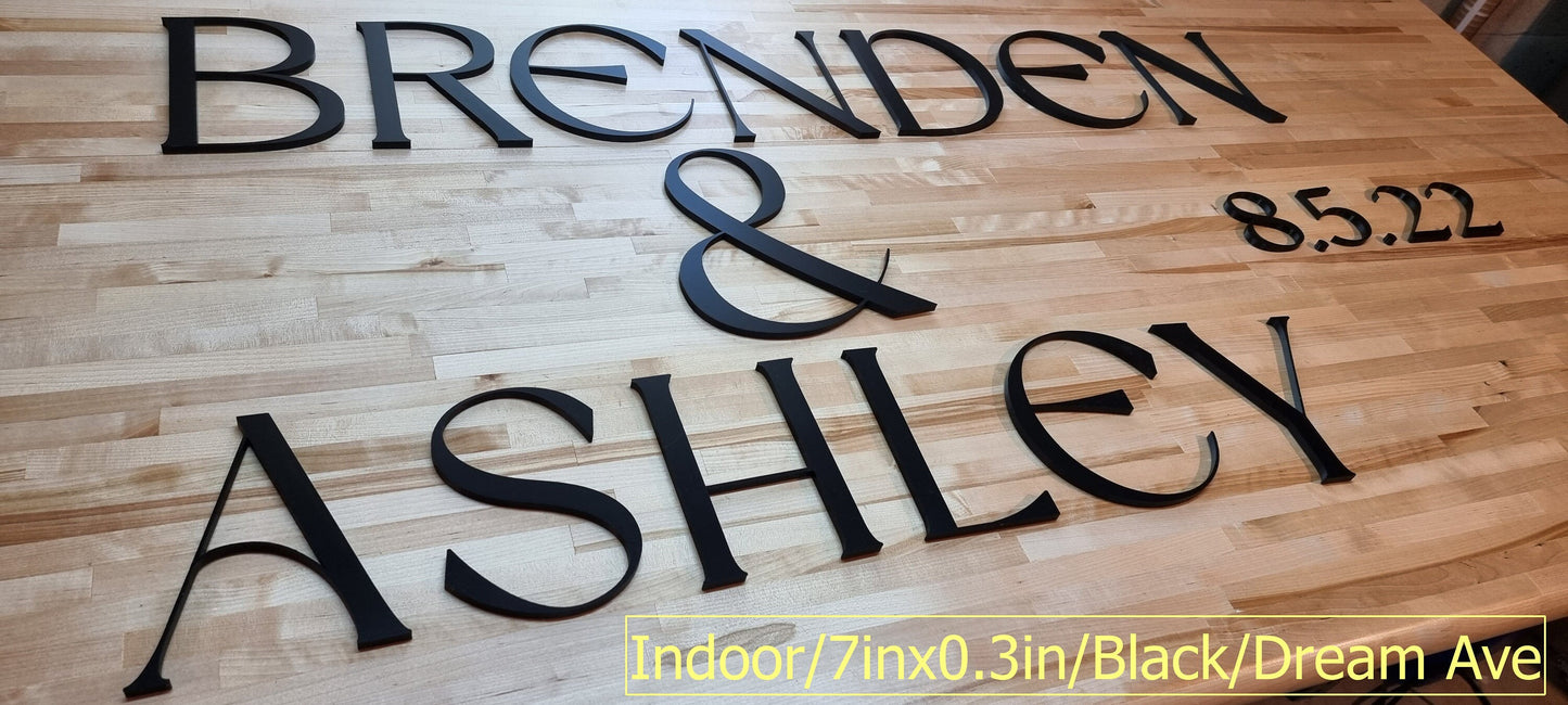 Totally Custom Wedding Sign Letters 1/3in Thick. Any Font, Size Or Color. Perfect Wedding Letters For Ceremonies, Receptions, Parties & More