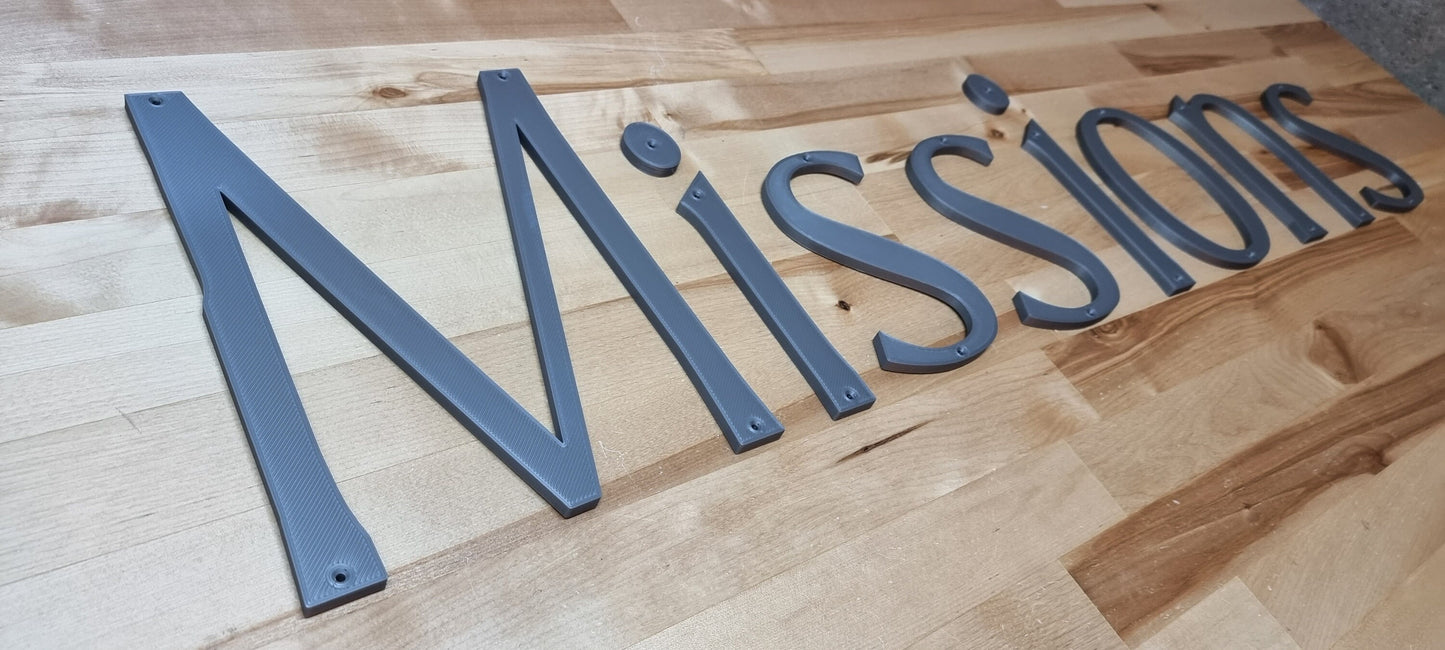 Custom Screw Mount Sign Letters (1/4in). Any Font, Size Or Color. Stunning Screw Mount Sign Letters For Offices, Meeting Rooms & More!