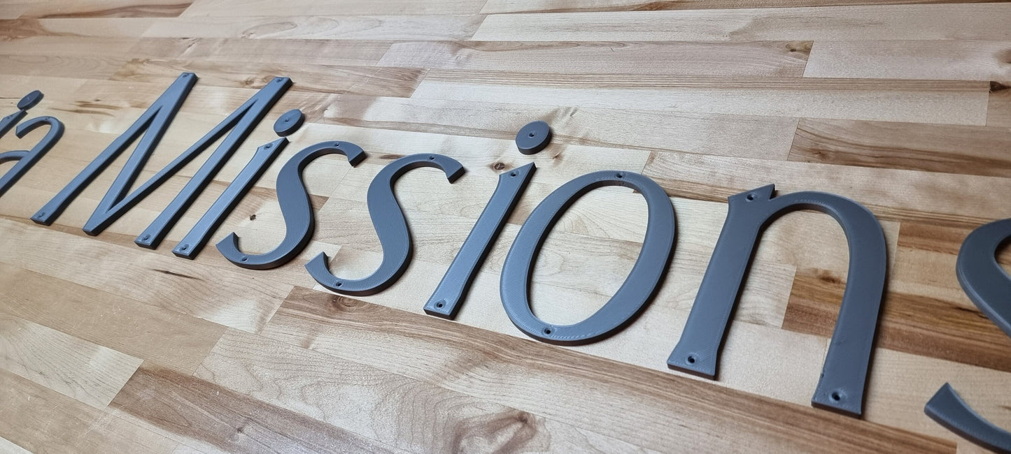 Custom Screw Mount Sign Letters (1/4in). Any Font, Size Or Color. Stunning Screw Mount Sign Letters For Offices, Meeting Rooms & More!