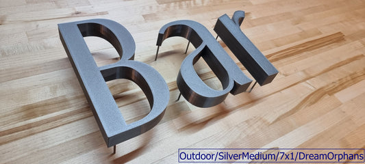 Totally Custom 3D Outdoor Sign Letters (Stud Mount). 1 Inch Thick, Any Font, Size or Color! Our 3D Stud Mount Sign Letters Make An Impact