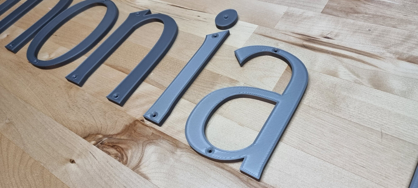Custom Screw Mount Sign Letters (1/4in). Any Font, Size Or Color. Stunning Screw Mount Sign Letters For Offices, Meeting Rooms & More!
