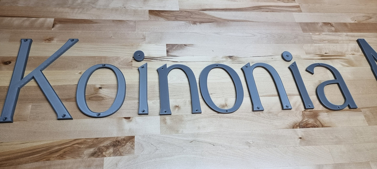 Custom Screw Mount Sign Letters (1/4in). Any Font, Size Or Color. Stunning Screw Mount Sign Letters For Offices, Meeting Rooms & More!