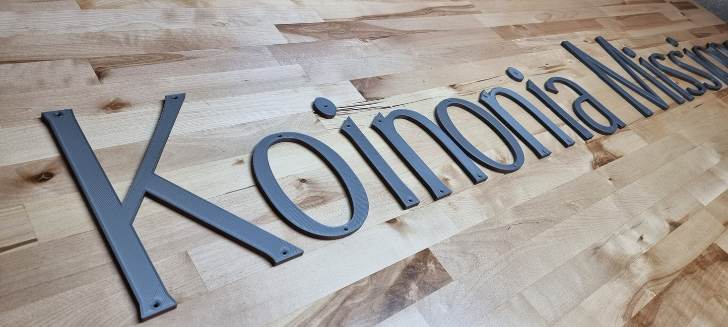 Custom Screw Mount Sign Letters (1/4in). Any Font, Size Or Color. Stunning Screw Mount Sign Letters For Offices, Meeting Rooms & More!
