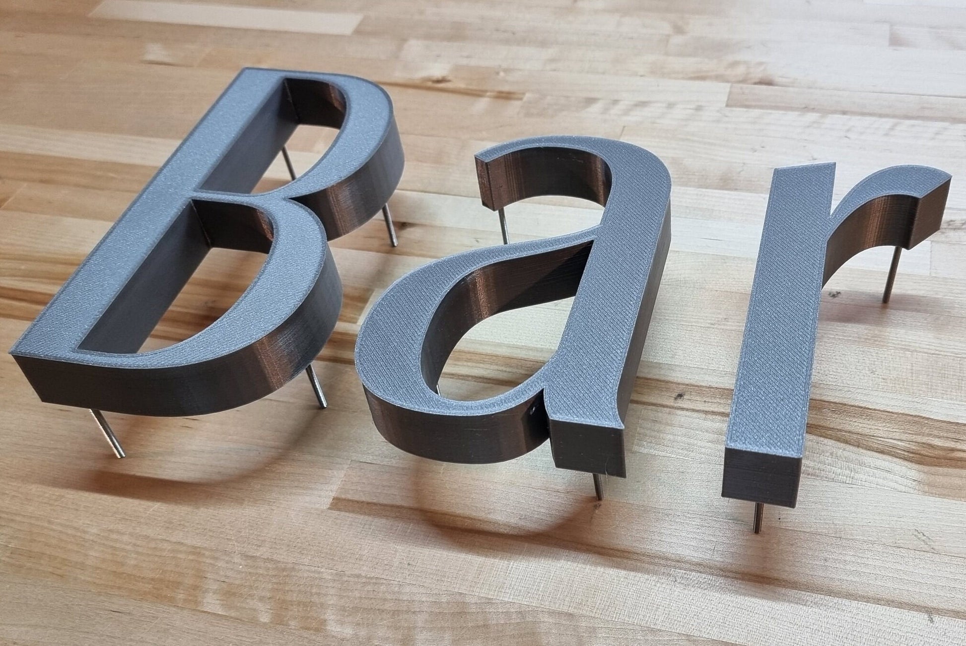 Totally Custom 3D Outdoor Sign Letters (Stud Mount). 1 Inch Thick, Any Font, Size or Color! Our 3D Stud Mount Sign Letters Make An Impact