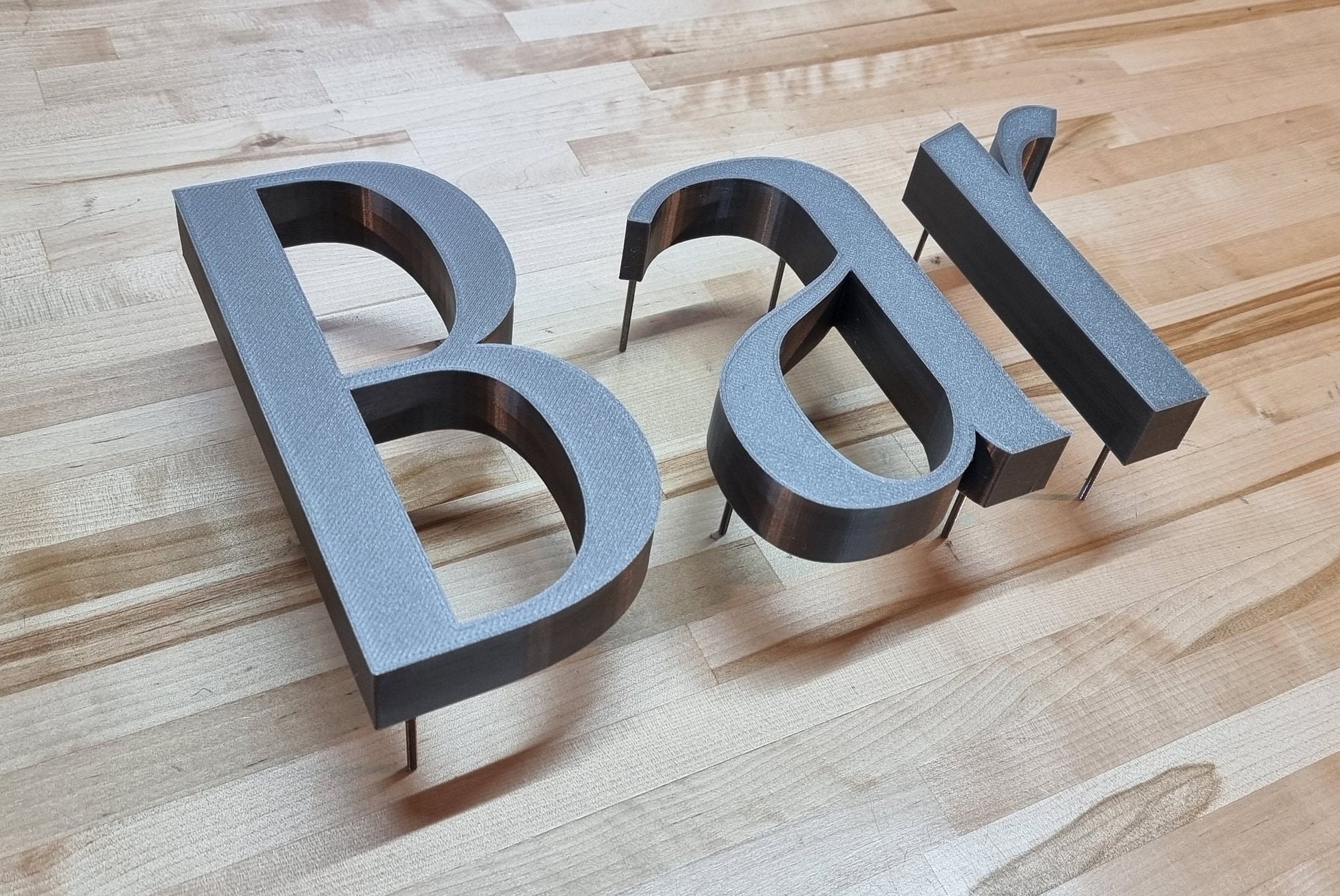 Totally Custom 3D Outdoor Sign Letters (Stud Mount). 1 Inch Thick, Any Font, Size or Color! Our 3D Stud Mount Sign Letters Make An Impact