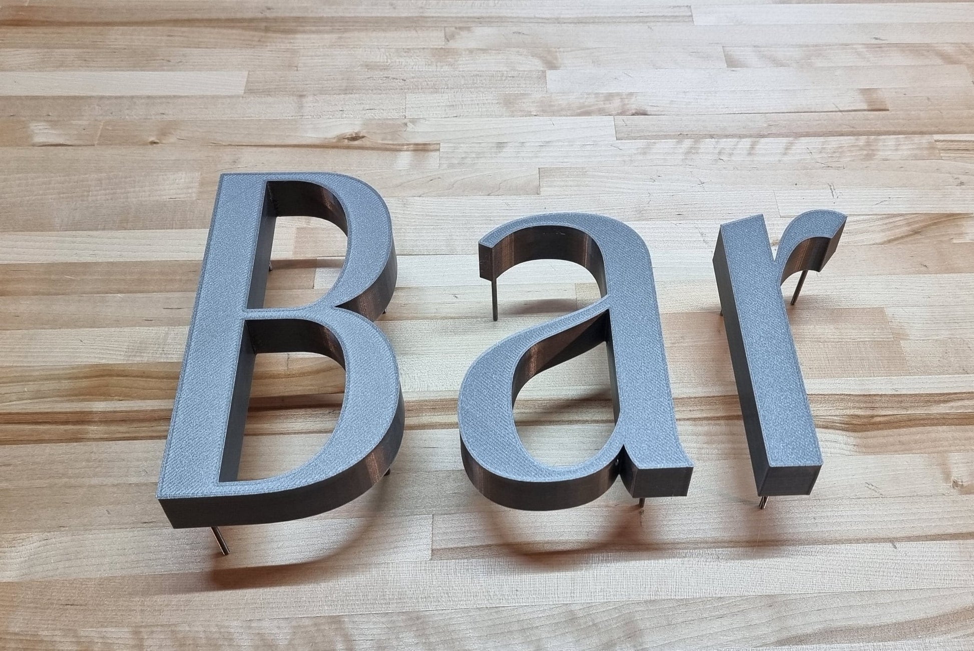Totally Custom 3D Outdoor Sign Letters (Stud Mount). 1 Inch Thick, Any Font, Size or Color! Our 3D Stud Mount Sign Letters Make An Impact