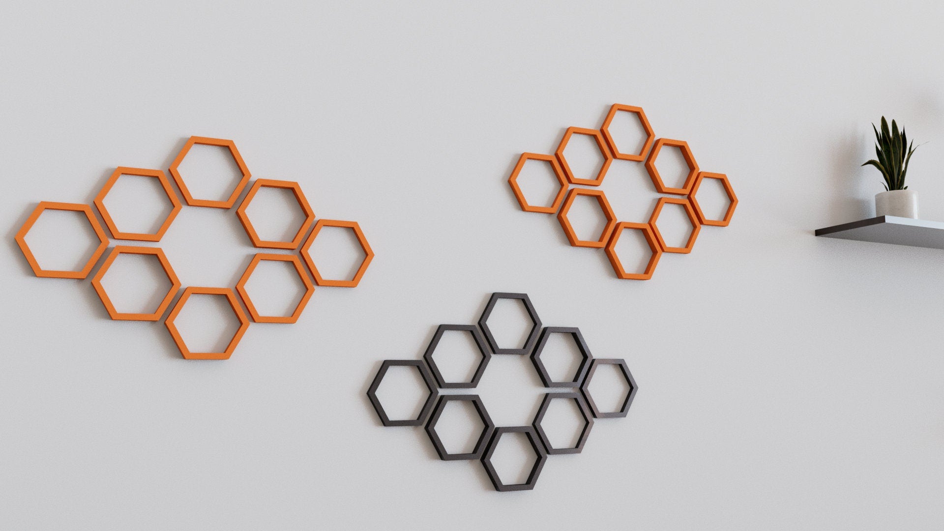 3D Hollow Hexagon Wall Tiles In Tons of Sizes & Colors! Get A Modern Honeycomb Look With 6in Wide 3D Hexagon Wall Tiles