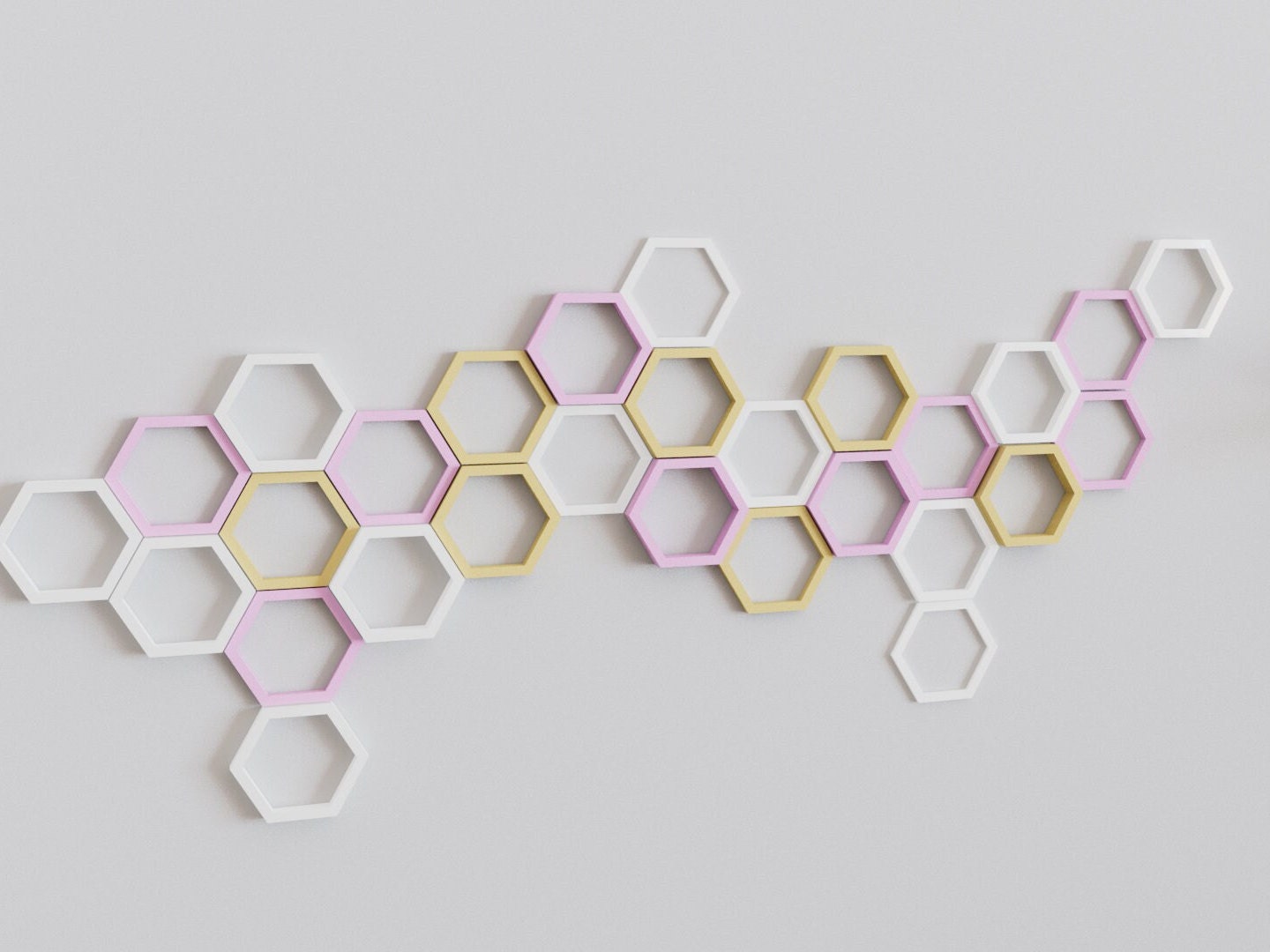 3D Hollow Hexagon Wall Tiles In Tons of Sizes & Colors! Get A Modern Honeycomb Look With 6in Wide 3D Hexagon Wall Tiles
