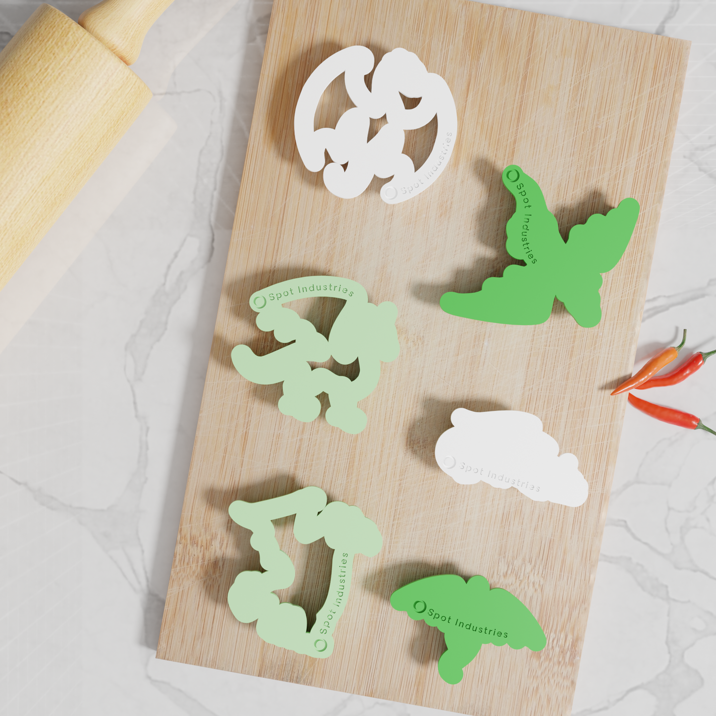 Dragon Cookie Cutters. Set of 6 Premium Dragon Cookie Cutters. Four Sizes, Tons Of Colors!