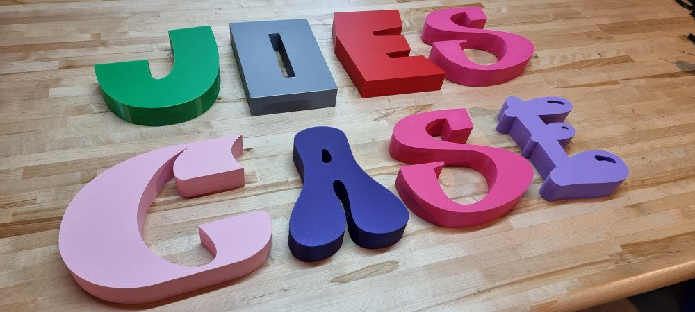 Custom Indoor Sign Letters - 1 Inch Thick