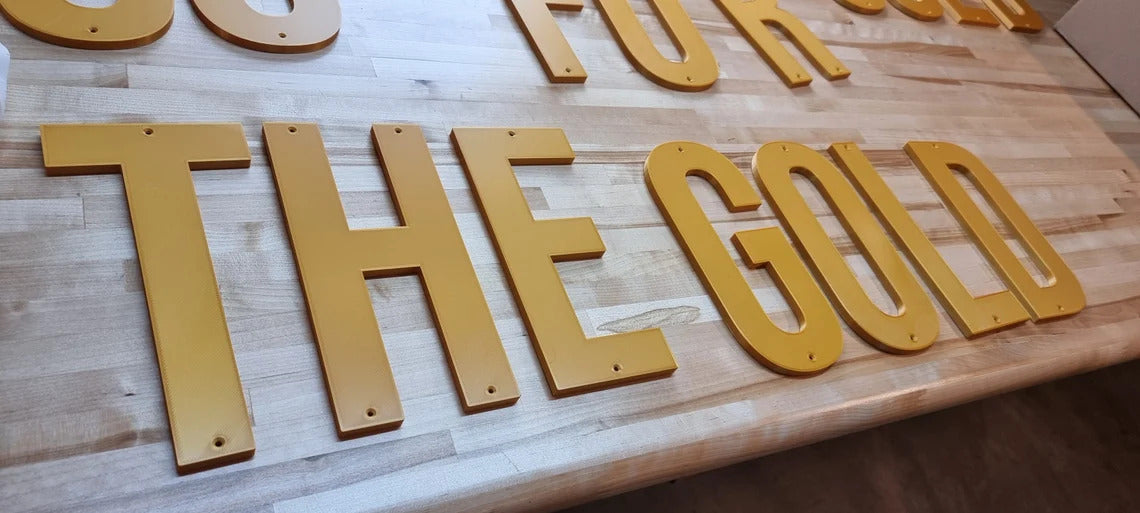 Custom Screw Mount Indoor Sign Letters - 1/3 Inch Thick. Any Font, Size Or Color. Stunning Screw Mount Sign Letters For Offices, Meeting Rooms & More!