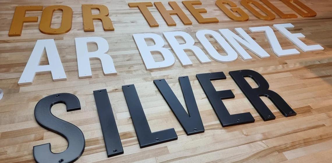 Custom Screw Mount Indoor Sign Letters - 1/3 Inch Thick. Any Font, Size Or Color. Stunning Screw Mount Sign Letters For Offices, Meeting Rooms & More!