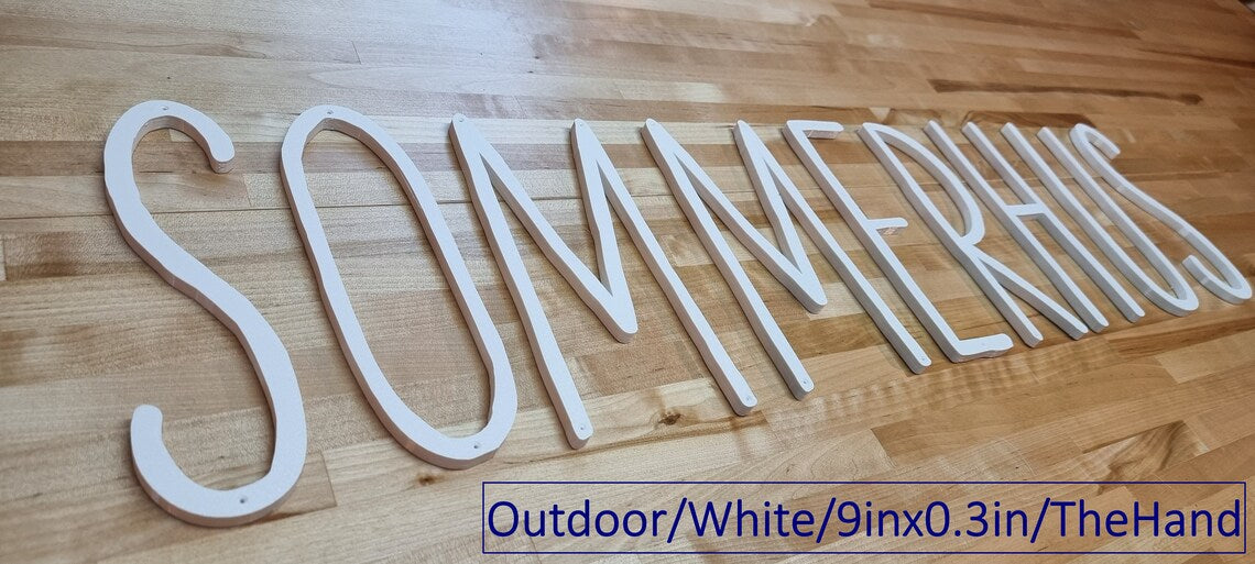 Custom Outdoor Screw Mount Sign Letters - 1/2 Inch Thick. Any Font, Size Or Color. Stunning Screw Mount Sign Letters For Outdoors
