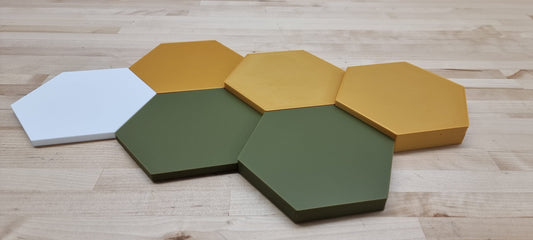 3D Hexagon Wall Tiles In Tons of Sizes & Colors! Get A Modern Honeycomb Look With 7in Wide 3D Hexagon Wall Tiles