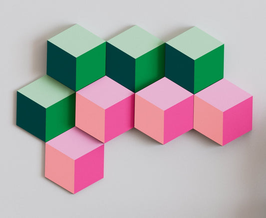 3d effect cube wall tiles plastic