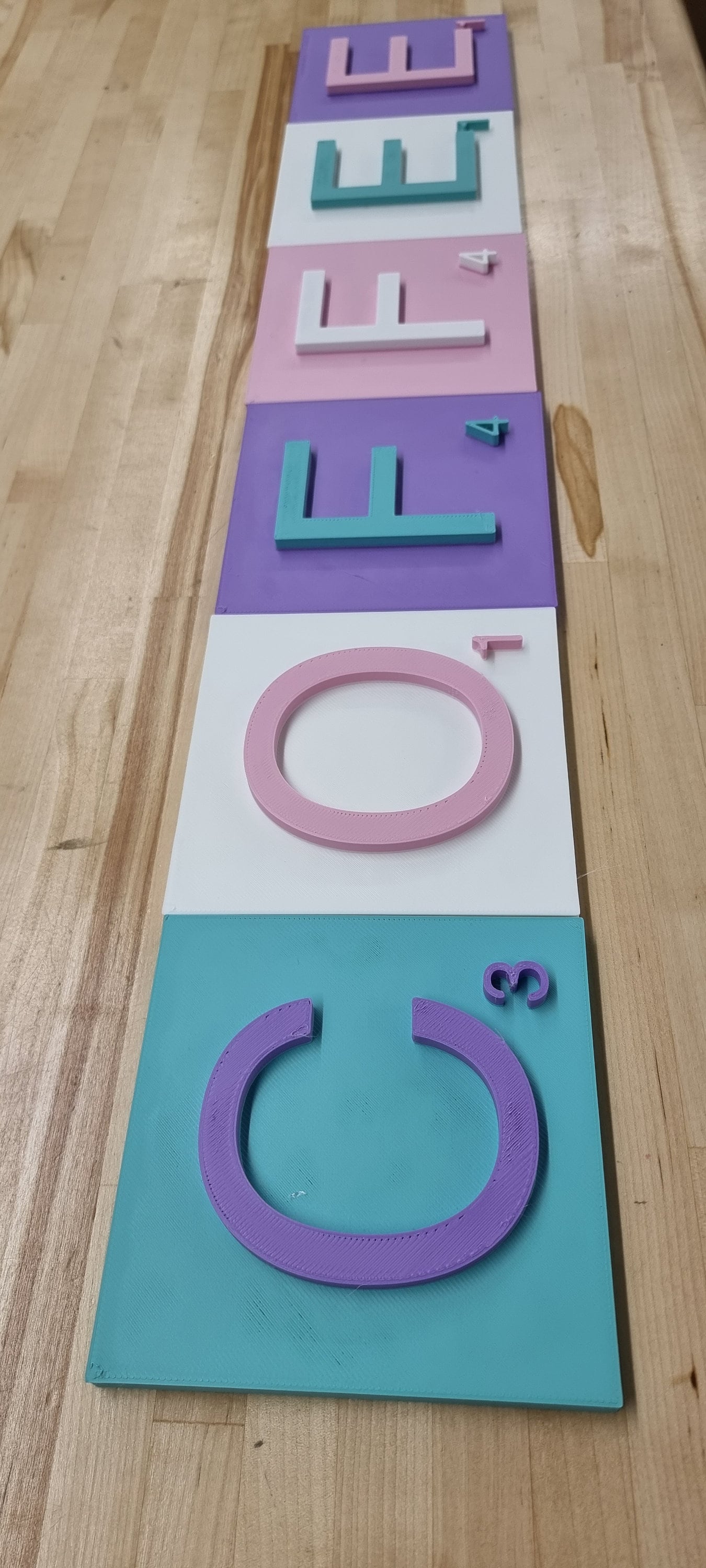 3D Effect Board Game Sign Letter Tiles - 7 Inch. Modern Look 3D Effect Sign Letter Tiles In Tons Of Colors!