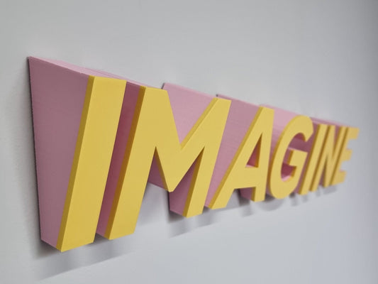 Angled 3D Indoor Sign Letters (Down). 2 Inch Thick, Tons of sizes and Colors! Indoor 3D Sign Letters That Make A Pop!