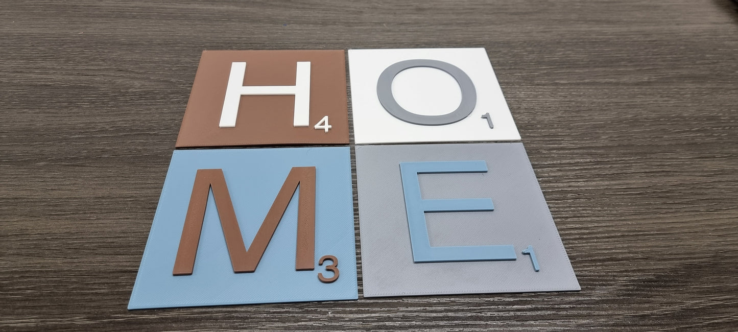 Custom Color Board Game Look Letter Tiles - 6 Inch. Modern Look Board Game Look Letter Tiles In Tons Of Colors!
