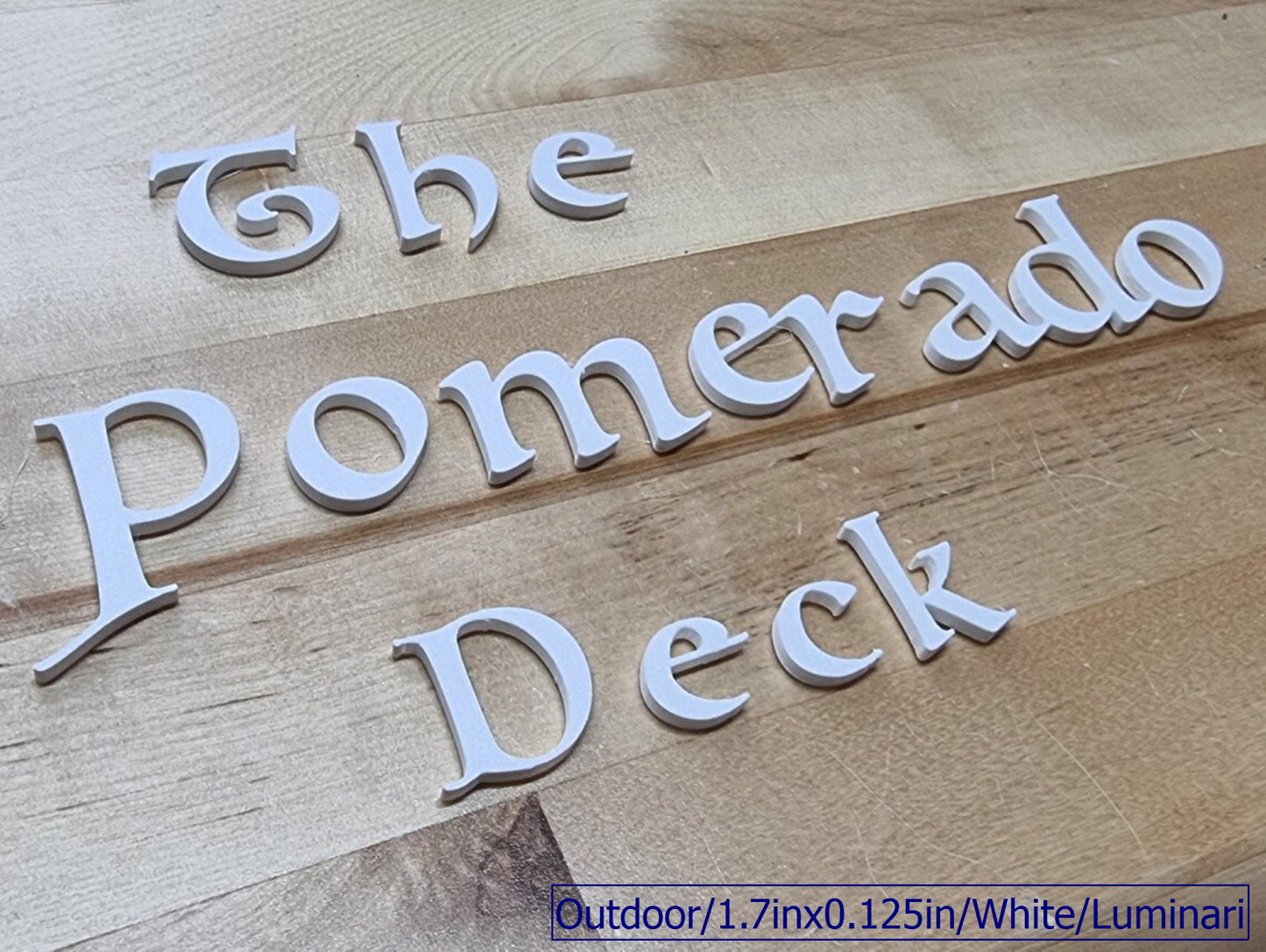 Custom Indoor Sign Letters (1/8 Inch Thick)